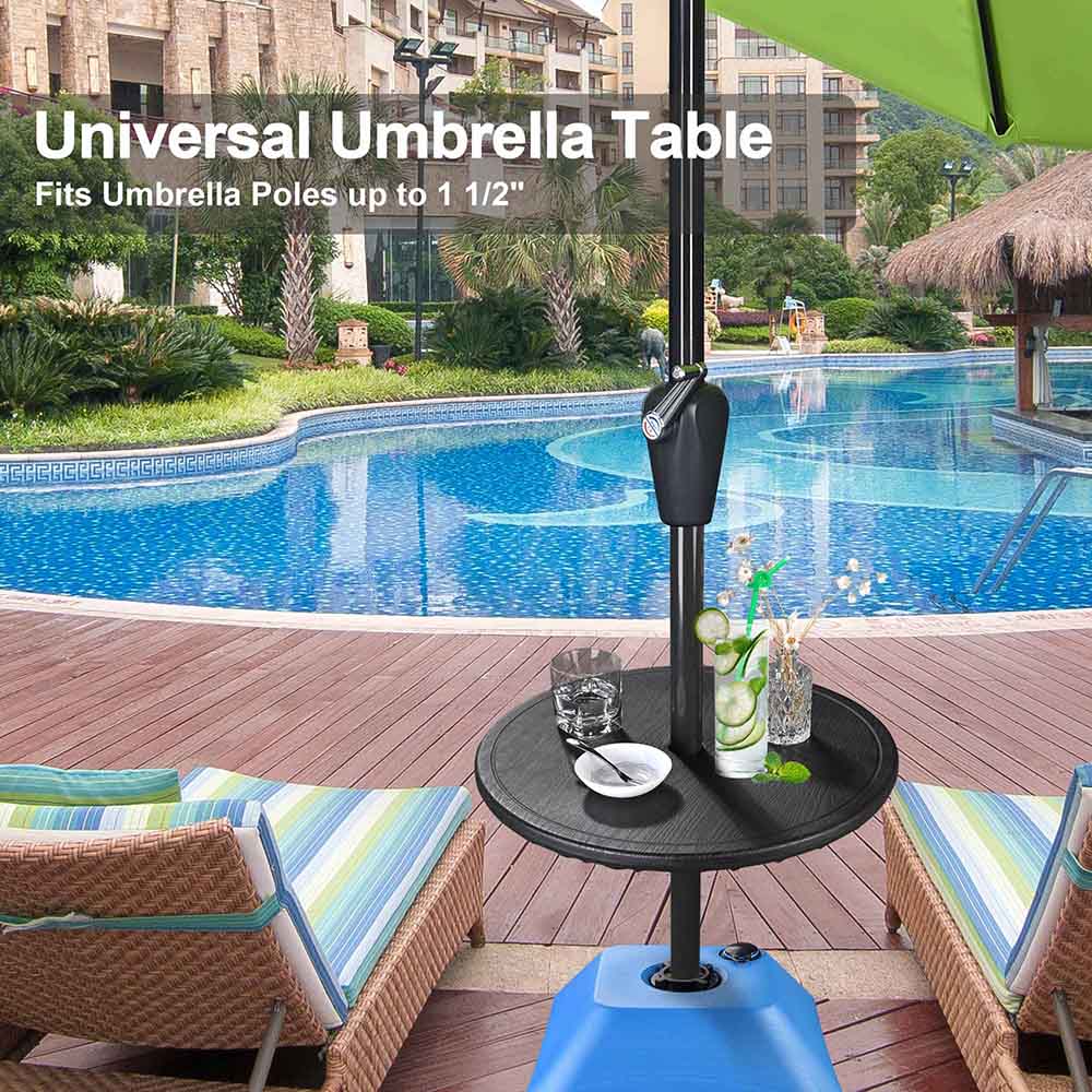 Yescom Round Umbrella Table Tray with Hole D1 1/2