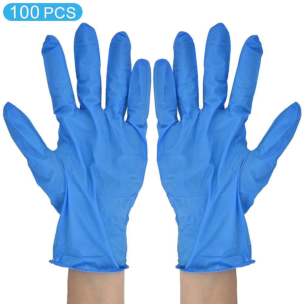 100pcs Ammex Apfgwc Disposable Powder Free Non-slip Rubber Exam Gloves (l)