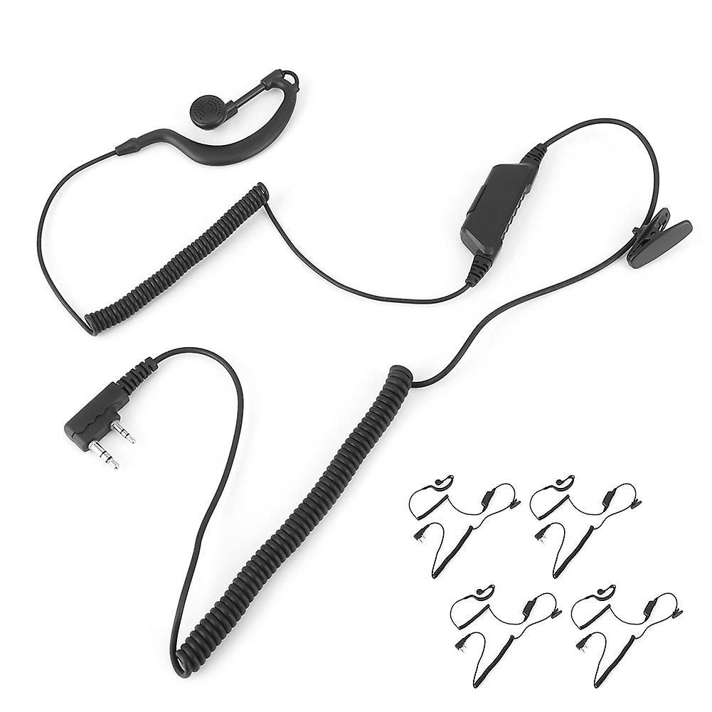 5pcs Earhook Type Walkietalkie Headsets With Doublecoiled Cable Earpiece For Kenwood