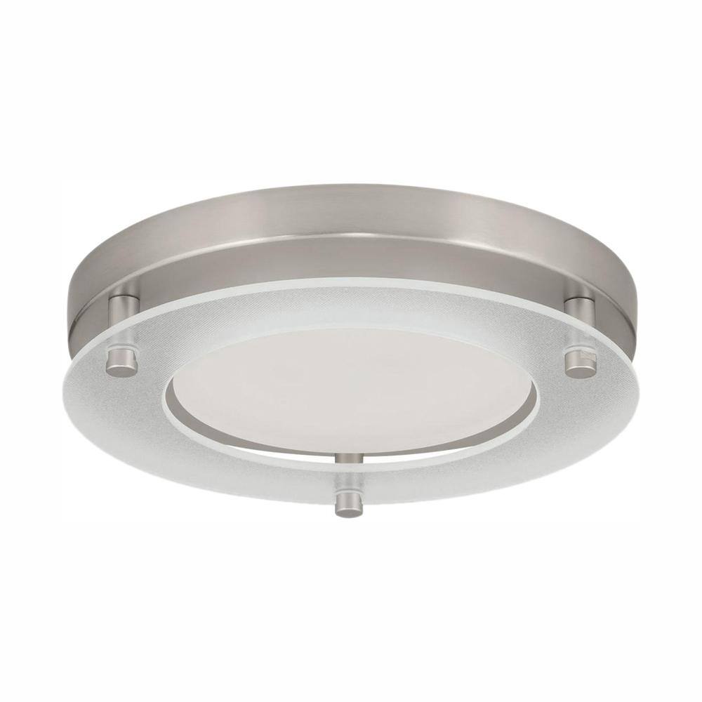 Progress Lighting 7.25 in. Flush Mount Collection 17-Watt Brushed Nickel Integrated LED Flush Mount P8147-09-30K