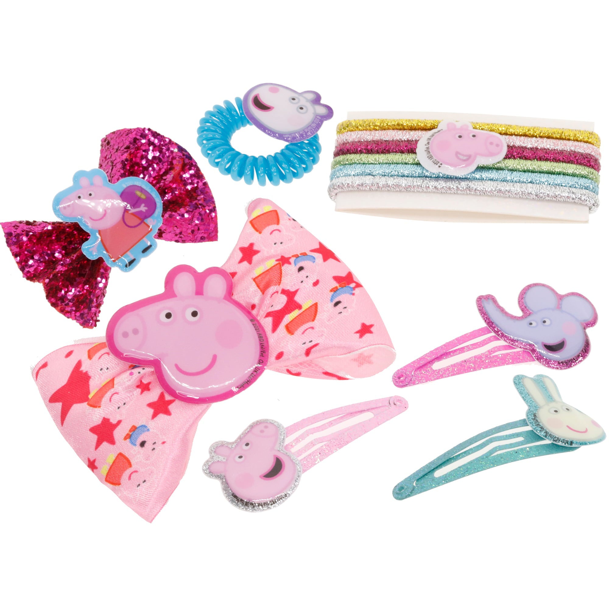 Peppa Pig - Townley Girl Backpack Cosmetic Makeup Hair Accessories Set Girls， Ages 3+