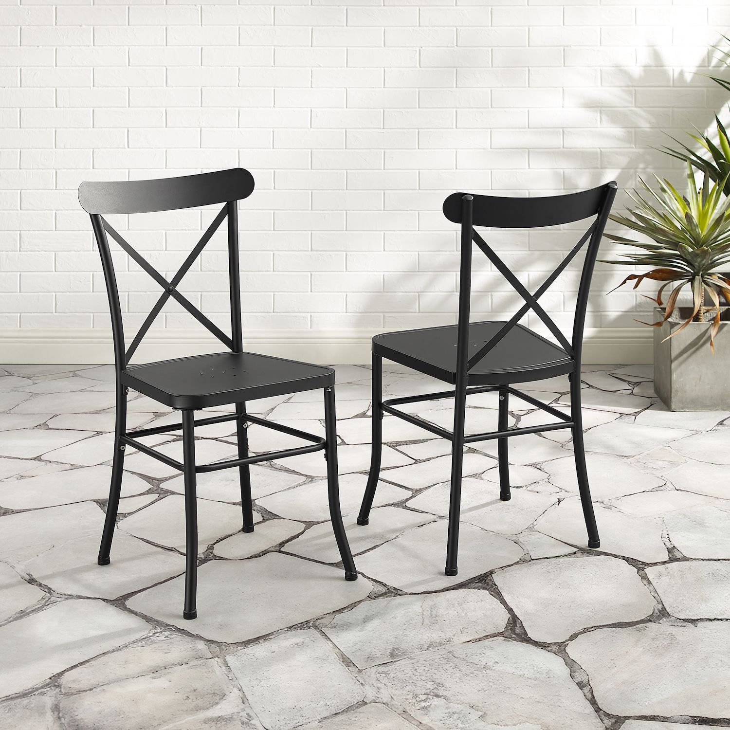 Crosley Astrid Indoor / Outdoor Metal Dining Chair 2-Piece Set