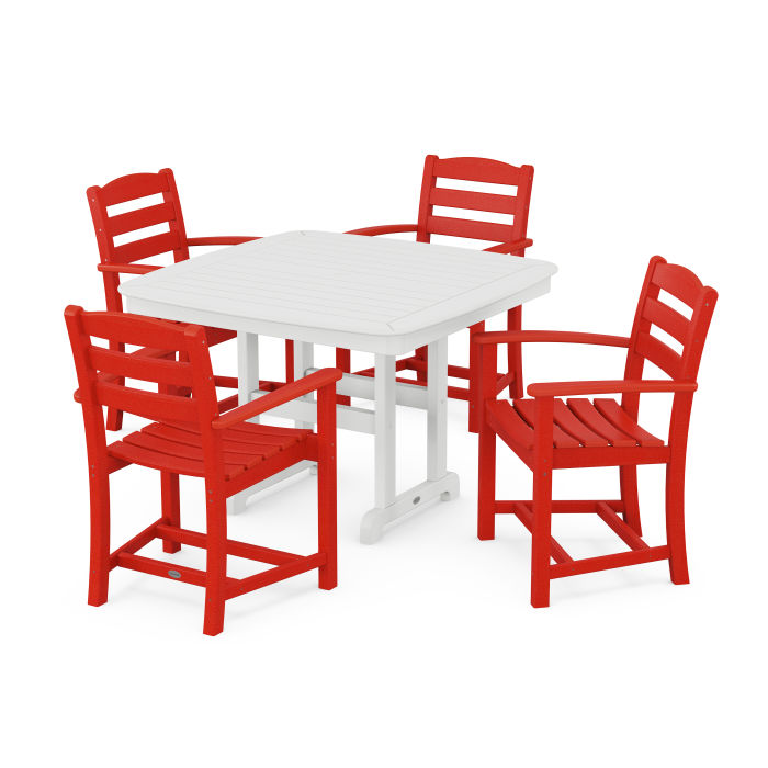 Polywood La Casa Café 5-Piece Dining Set with Trestle Legs PWS919-1