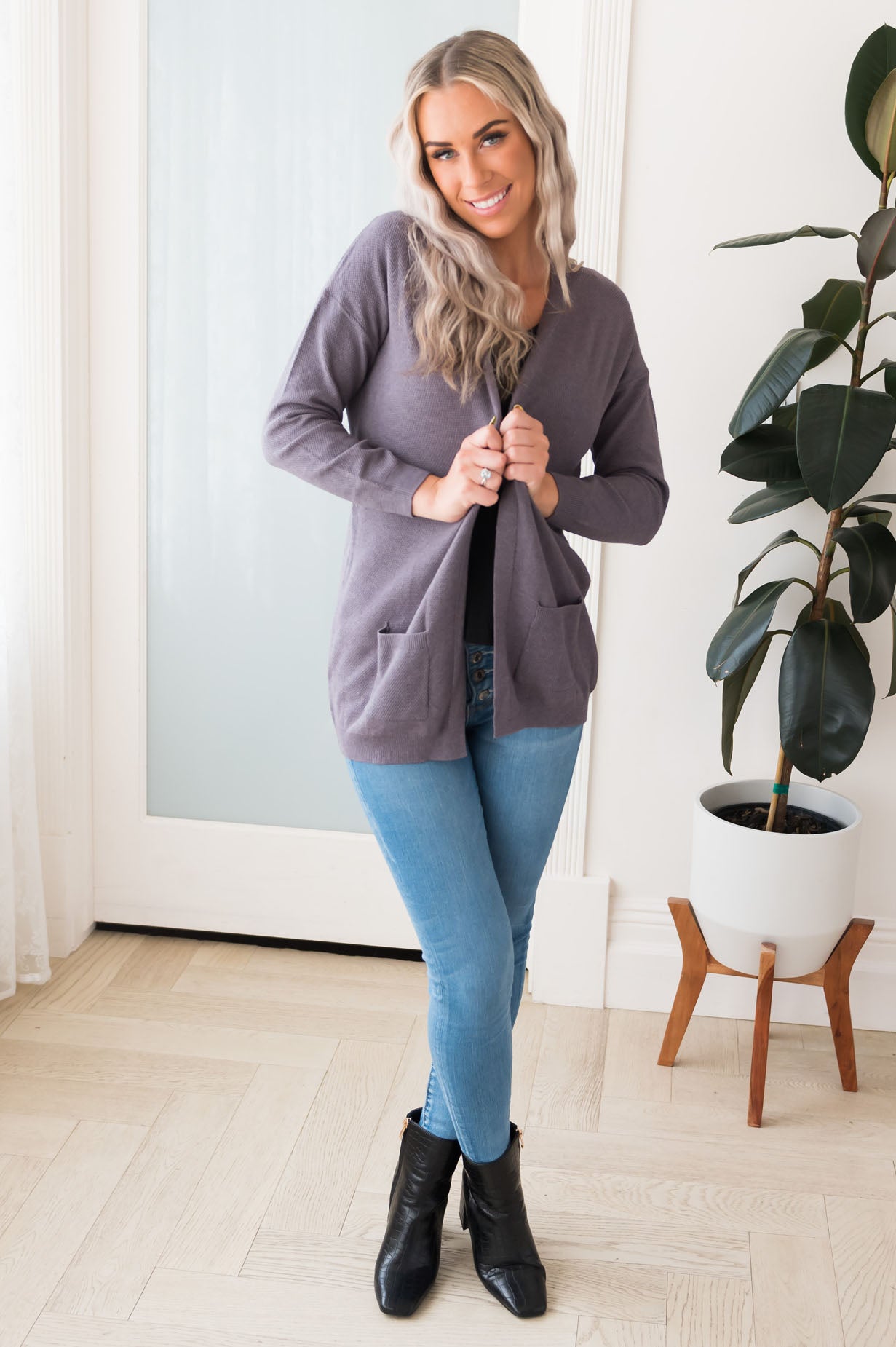 Casually Cool Modest Pocket Cardigan