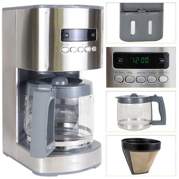 Kenmore Aroma Control Programmable 12 cup Coffee Maker Stainless Steel