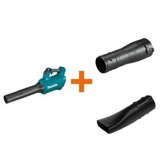 Makita 116 MPH 459 CFM 18V LXT Lithium-Ion Brushless Cordless Leaf Blower with bonus Blower Nozzle and Flat End Nozzle XBU03Z191L13519