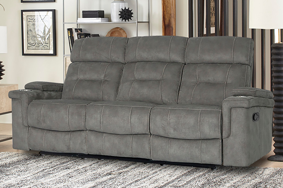 Parker Living Diesel Manual Cobra Grey Manual Sofa   Transitional   Sofas   by Parker House  Houzz