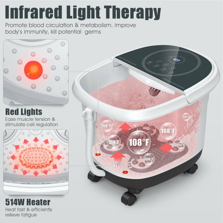 Best 2023 Electric Shiatsu Foot Spa Bath Massager With 3-Angle Shower