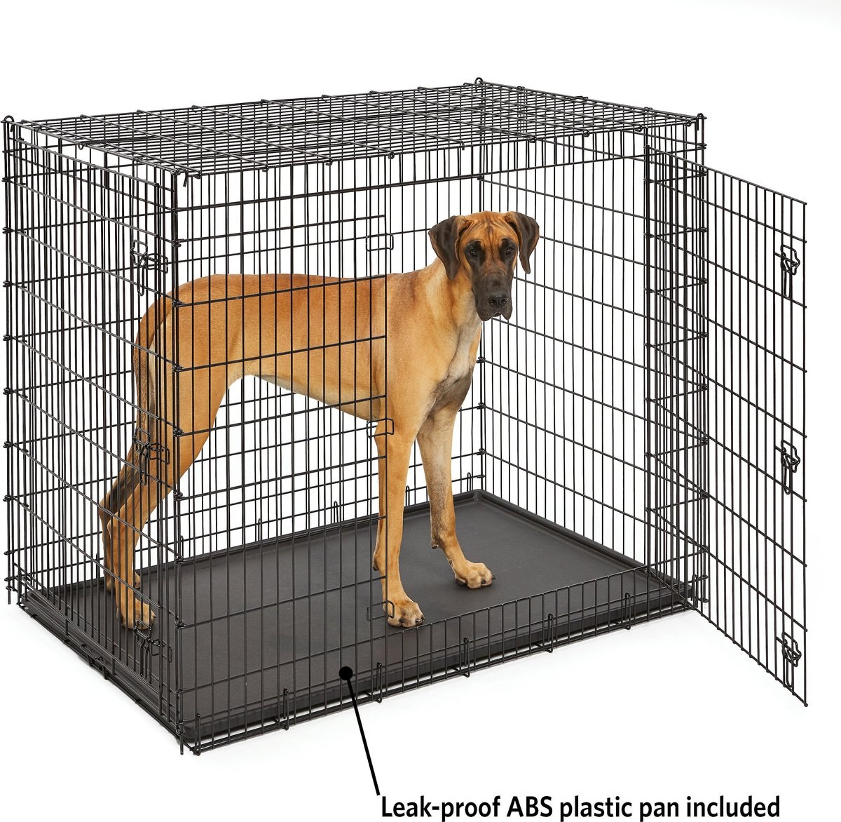 MidWest Solutions Series XX-Large Heavy Duty Double Door Wire Dog Crate， 54 inch