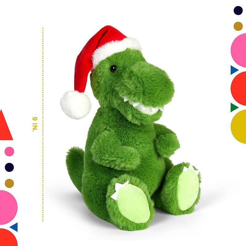 Wembley 9 Toy Plush T-Rex with Holiday Hat