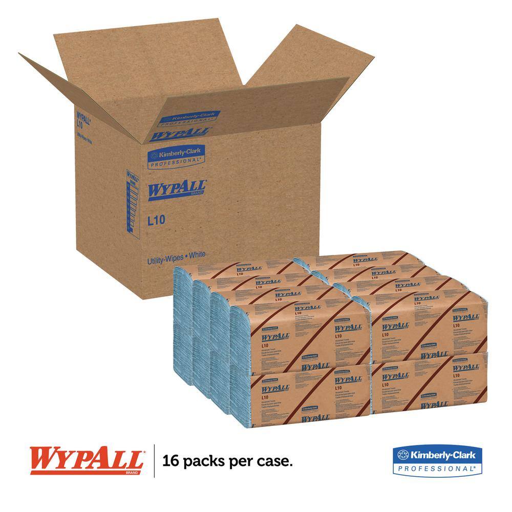 WYPALL L10 Windshield Wipers Banded 2-Ply 9.3 in. x 10.25 in. 140Pack 16 PacksCarton KCC05120