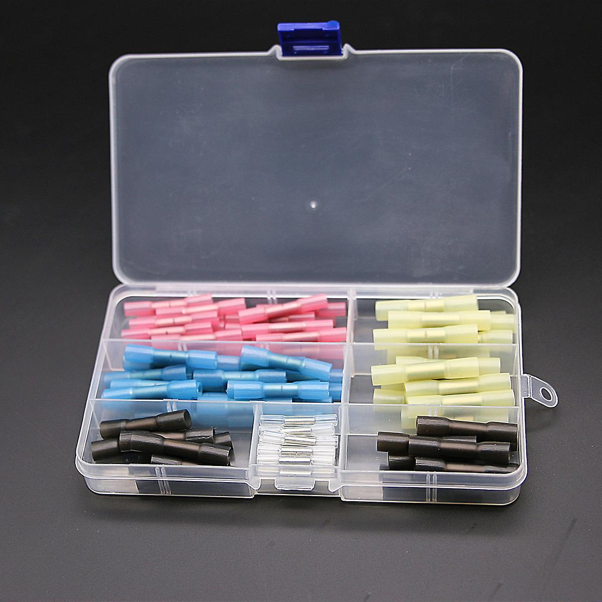 100pcs Awg 26-10 Heat Shrink Splice Terminal Connectors Electrical Wire Cable Crimp Terminals Wire Connectors Kit