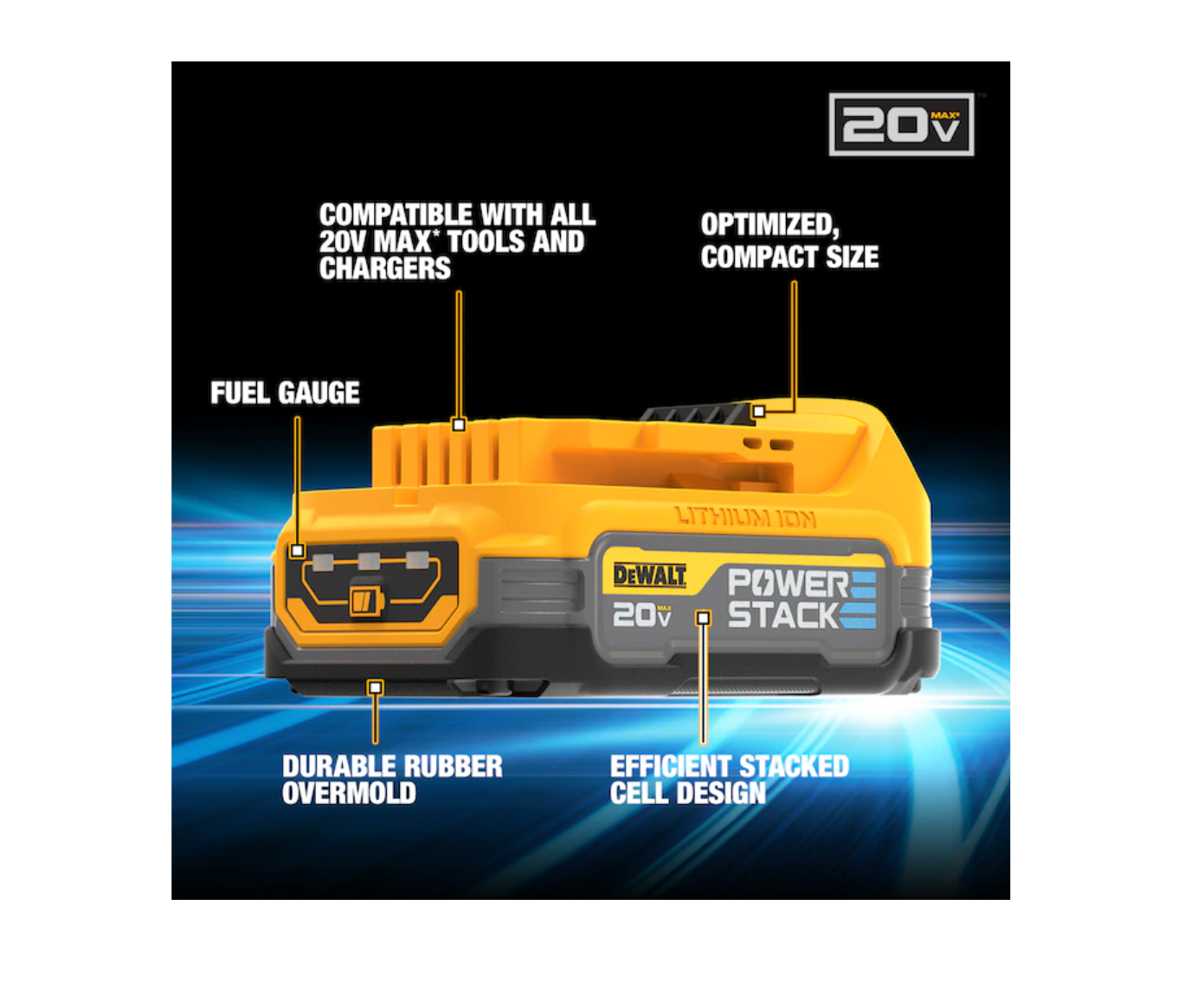 DEWALT DCBP034 20V MAX POWERSTACK Compact Battery