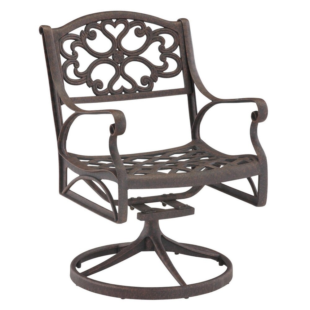 Sanibel Bronze 7 Piece Outdoor Dining Set  Table and 6 Swivel Chairs