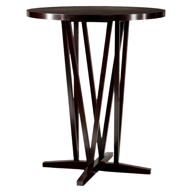 Devon Bistro Bar Height Table Wood coffee Aiden Lane