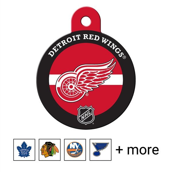 Quick-Tag NHL Circle Personalized Dog and Cat ID Tag， Large