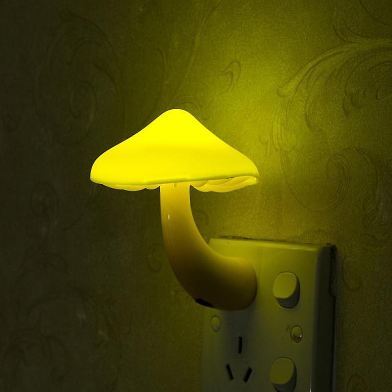 Mushroom Shape Led Night Lights Automatic Sensor Toilet Bedroom Wall Lamps Light-control Sensor