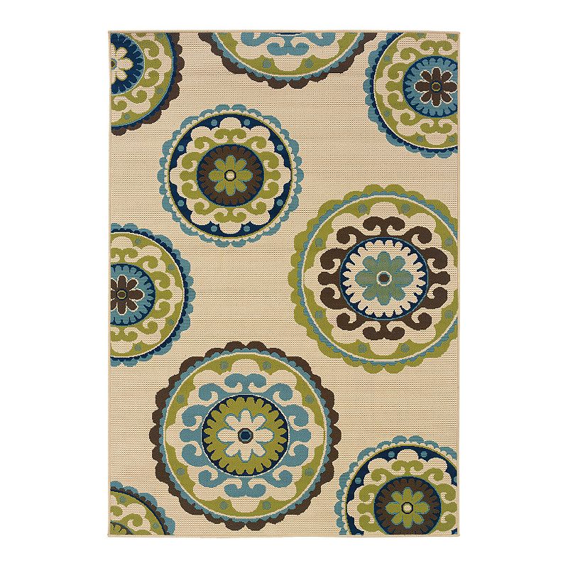 StyleHaven Cayman Medallion Indoor Outdoor Rug