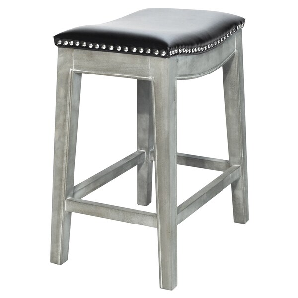 Elmo Bonded Leather Saddle Seat Counter Stool