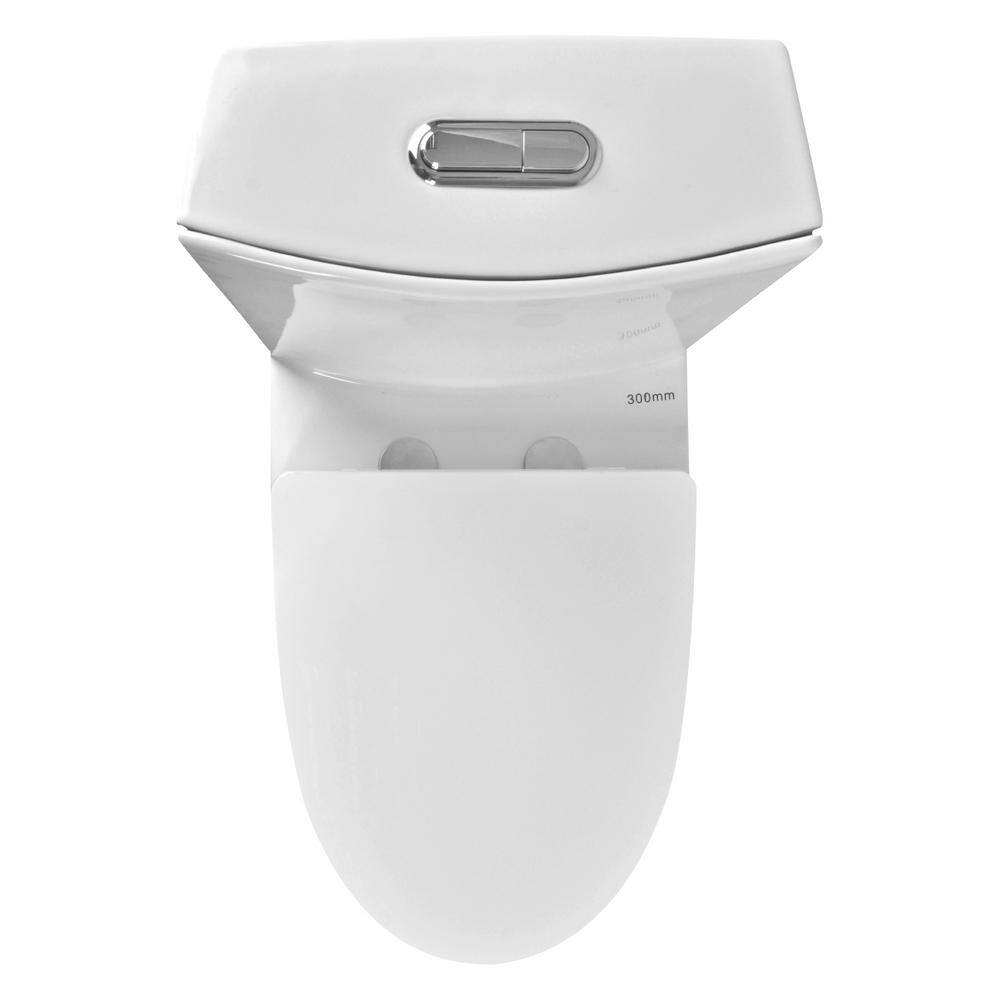 DEERVALLEY DeerValley Ace 1-piece 1.11.6 GPF Dual Flush Elongated Toilet in Glossy White Seat Included DV-1F52102