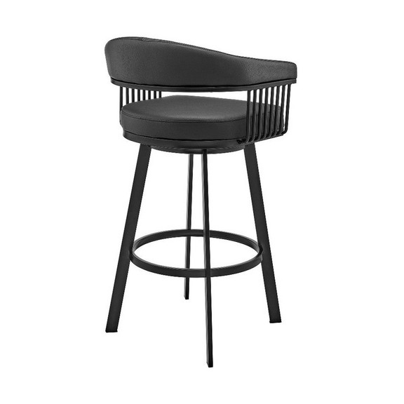 Benjara BM270139 Swivel Barstool with Open Design ...