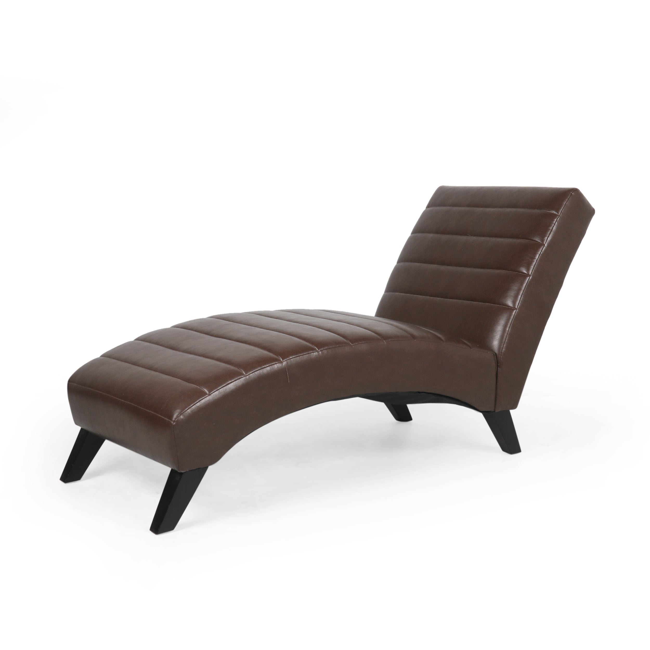 Metter Contemporary Channel Stitch Chaise Lounge