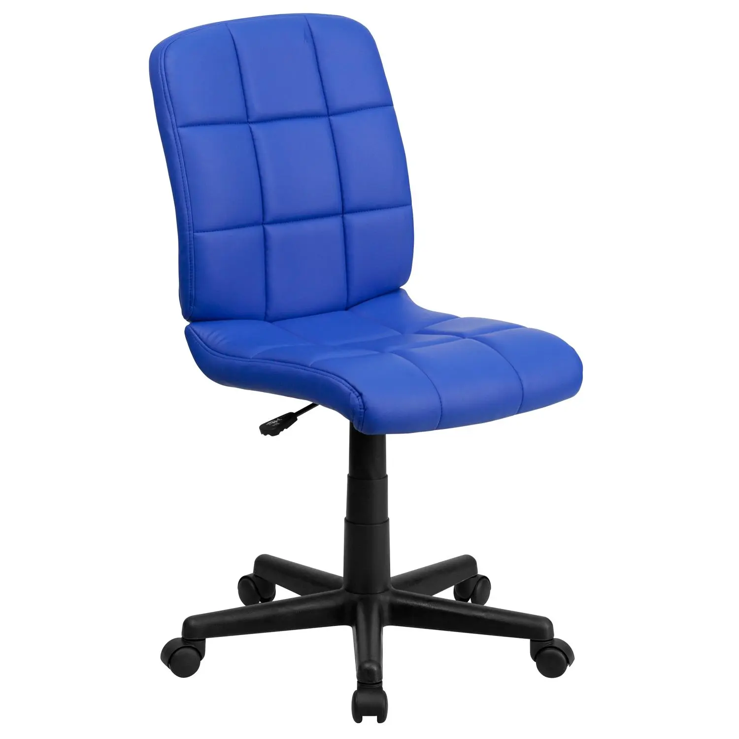 Blue Vinyl Office Chair