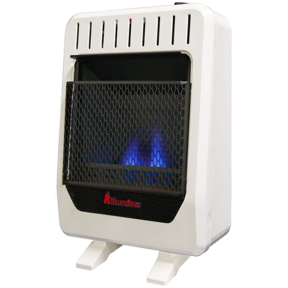 HearthSense 10000 BTU Ventless Dual Fuel Blue Flame Heater With Base Manual Control