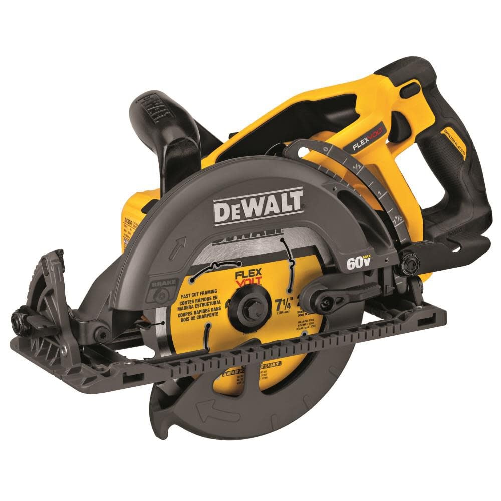 DW FLEXVOLT 60V MAX* 7-1/4 Worm Drive Style Saw (Bare) DCS577B from DW