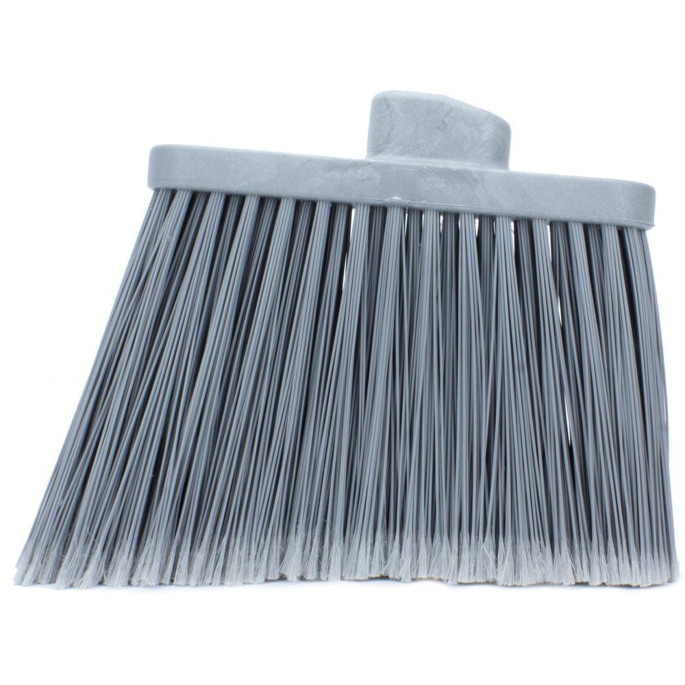 CFS Brands Sparta 12 in. Gray Polypropylene Flagged Upright Broom Head (12-Pack) 36867EC23