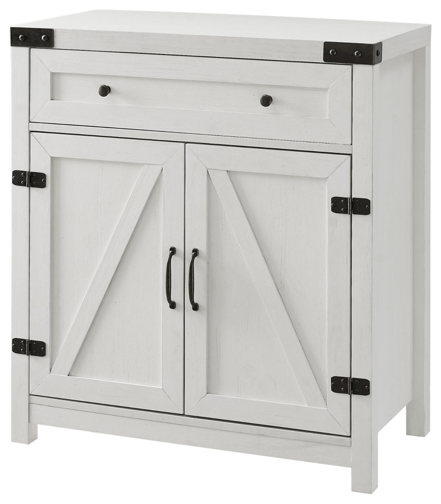 30 quotFarmhouse Barn Door Accent Cabinet   Farmhouse   Accent Chests And Cabinets   by Walker Edison  Houzz