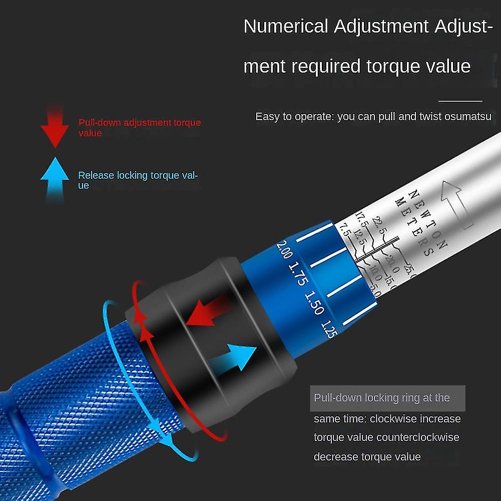 Torque Wrench 2-14 Nm Two-way Ratchet Socket Spanner Adjustable Preset Torque Hand Tool For Car And