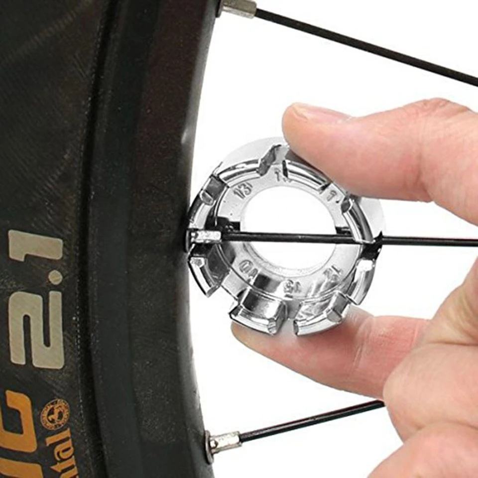 Mini Cycle Spoke Nipple Key Bike Bicycle Wheel Rim 8 Way Durable Portable Bike Tightness Adjustment Repair Tool