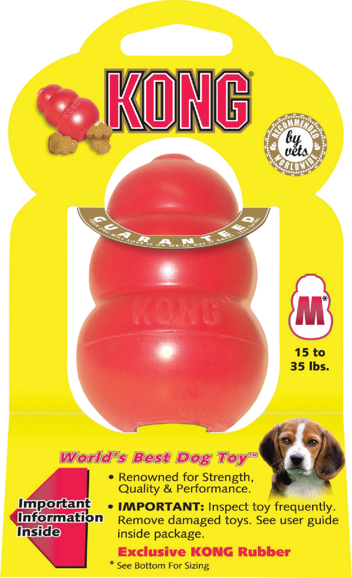 Classic Kong Rubber Dog Toy - Medium