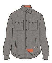 Maple Polar Fleece Shirt - Grey Marl