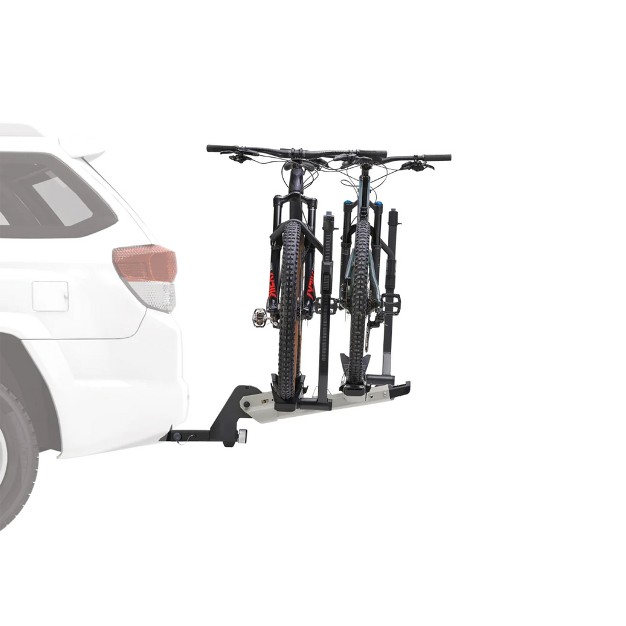 Yakima Stagetwo 2 Inch Premium 4 Bike Adjustable Tray Hitch Bike Rack Accommodates 52 Inches Wheelbases With Remote Tilt Lever And Sks Locks Vapor