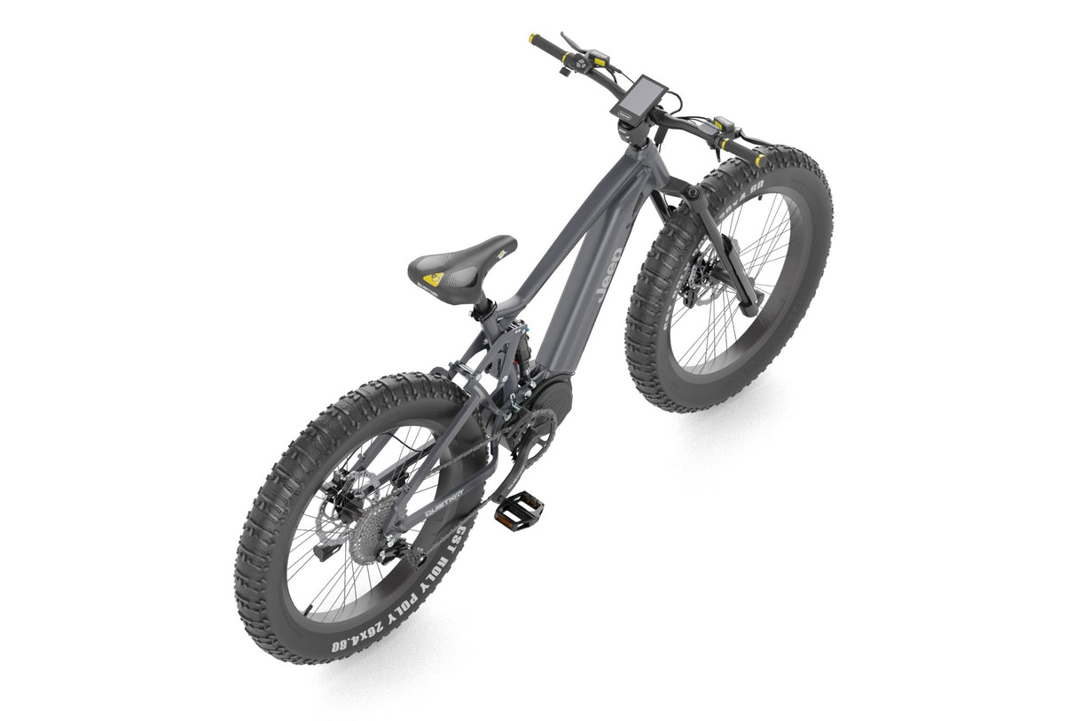 Quietkat Jeep Ebike Ultra Mid Drive Motor Full Suspension Fat Tire Electric Hunting Bike