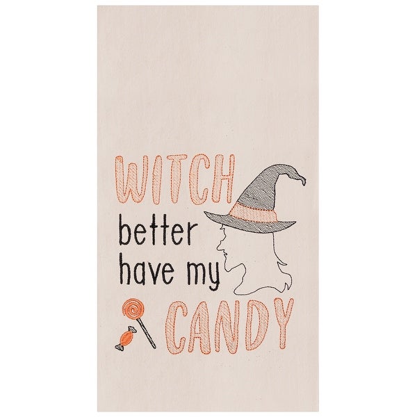 Witch Better Have My Candy Halloween Flour Sack Kitchen Dish Towel - Multi