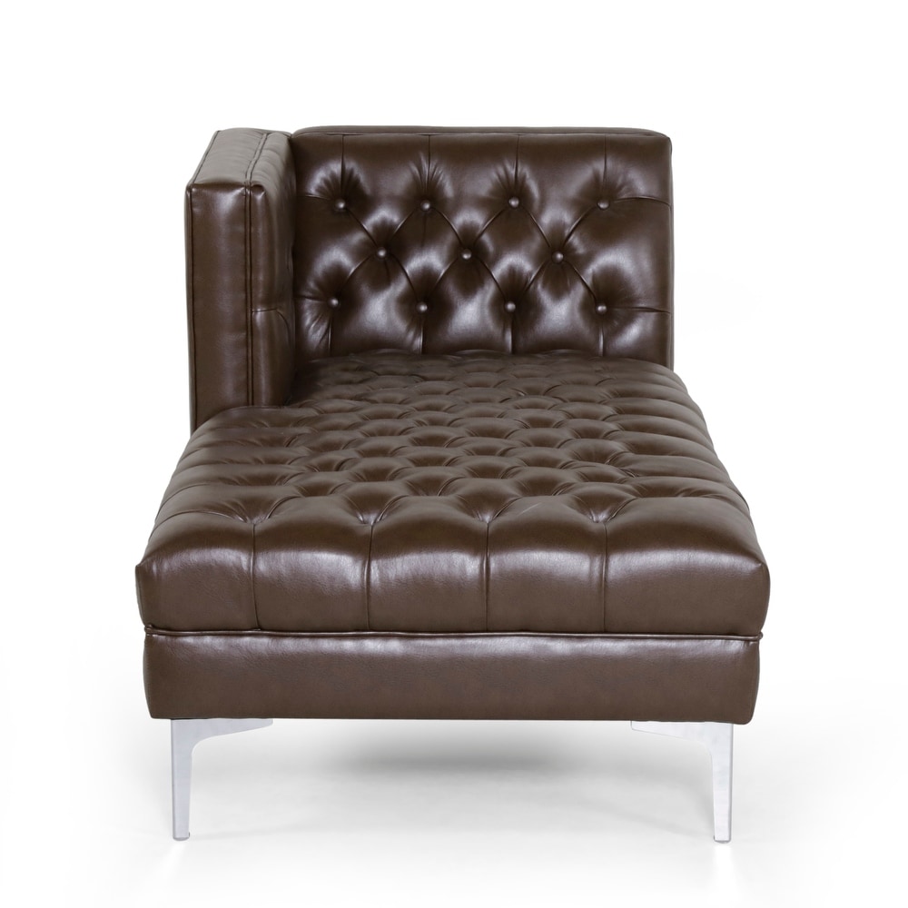 Tignall Contemporary Tufted One Armed Chaise Lounge by Christopher Knight Home   31.00\