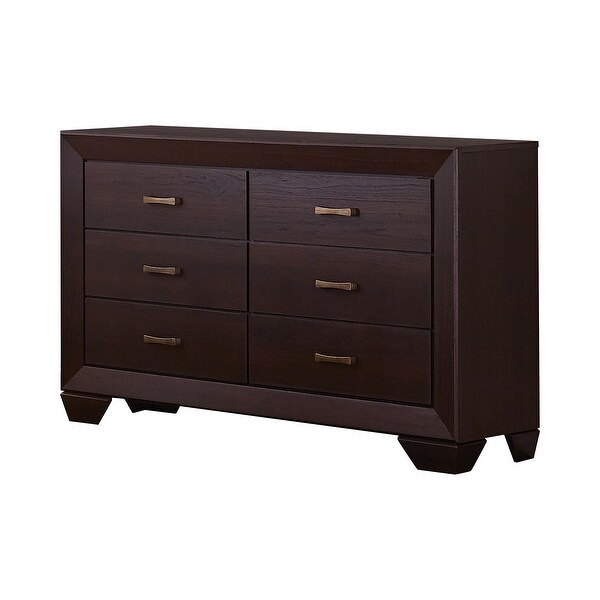 Oatfield Dark Cocoa 2-piece Panel Bedroom Set with Dresser - - 35181625