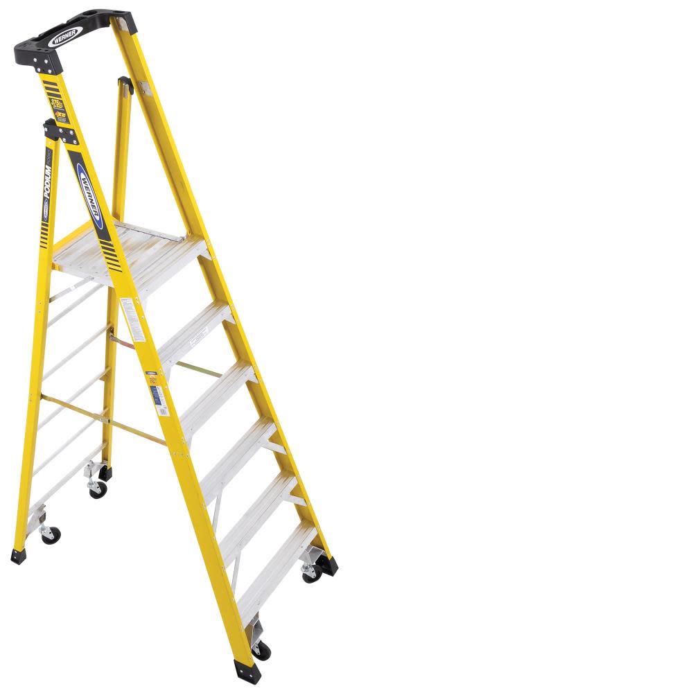 Podium 6-ft Fiberglass 375-lb Type IAA Platform Ladder