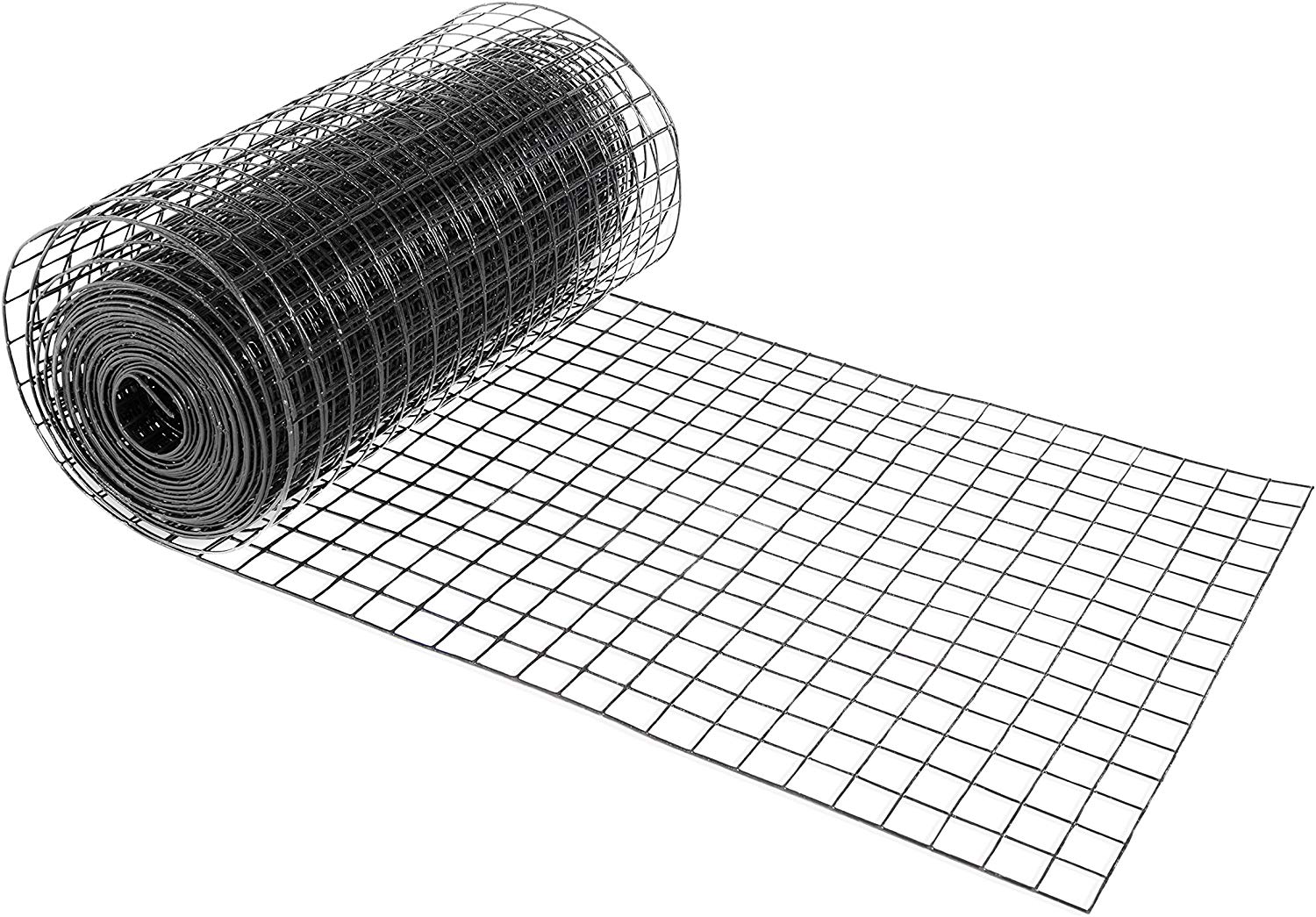 Fencer Wire 16 Gauge Black Vinyl Coated Welded Wire Mesh Size 1.5 inch by 1.5 inch (3 ft. x 50 ft.)