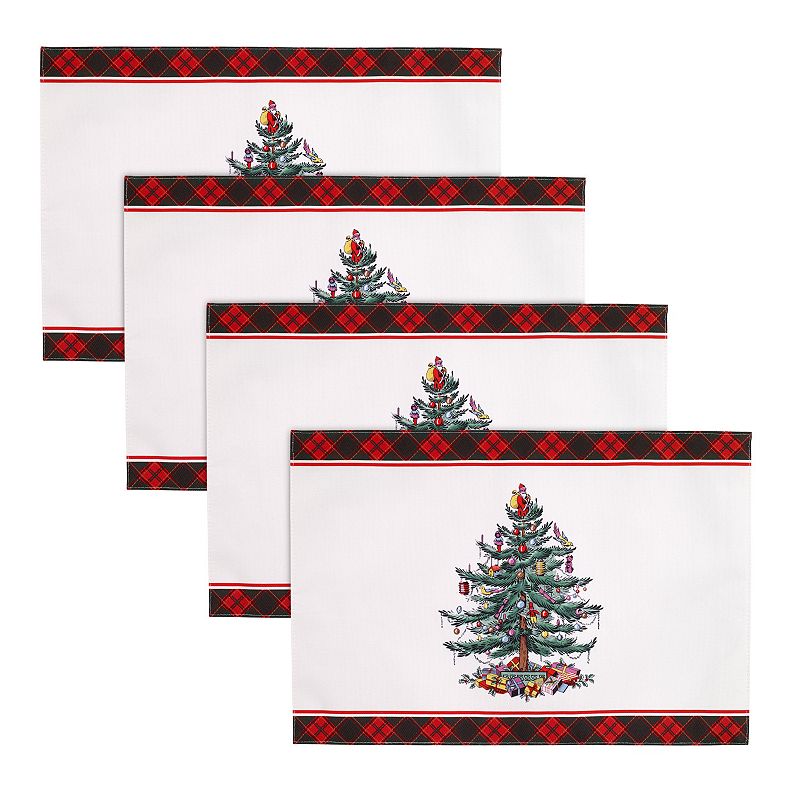 Spode Christmas Tree Tartan Placemat 4-pk.