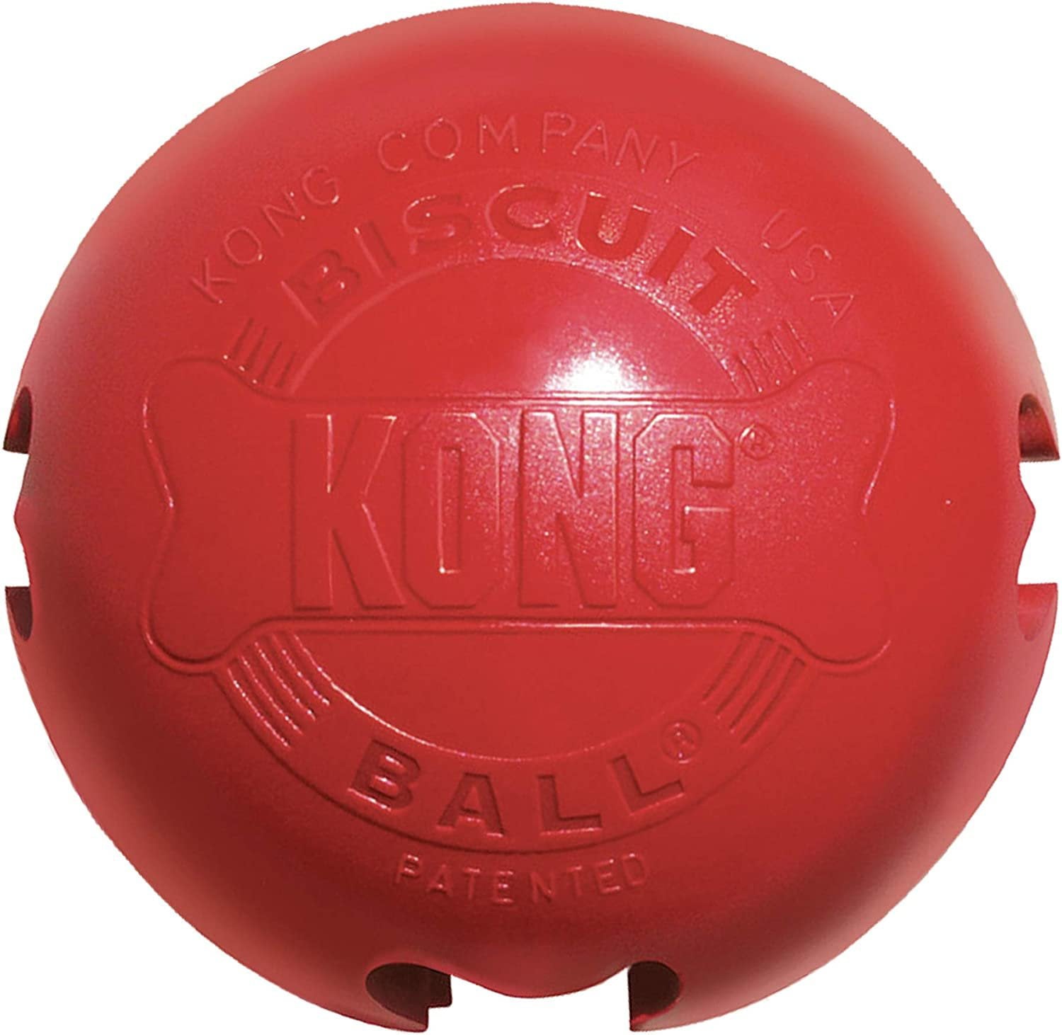 KONG - Biscuit Ball - Durable Rubber， Treat Dispensing Toy - for Large Dogs