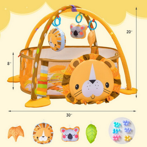 Costway 98452713 4 in 1 Baby Play Gym with Soft Pa...