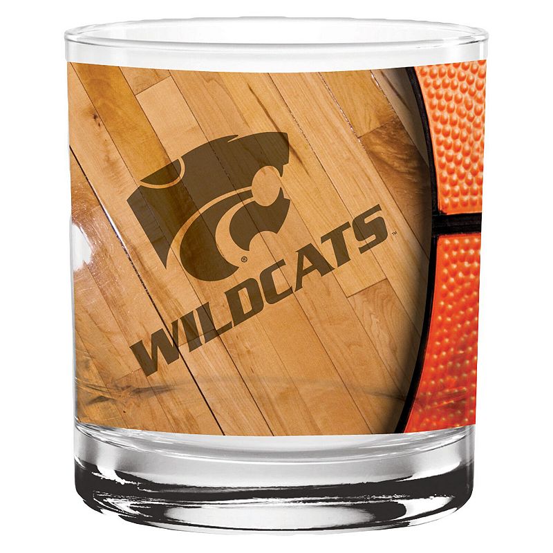 Kansas State Wildcats 14oz. Basketball Rocks Glass