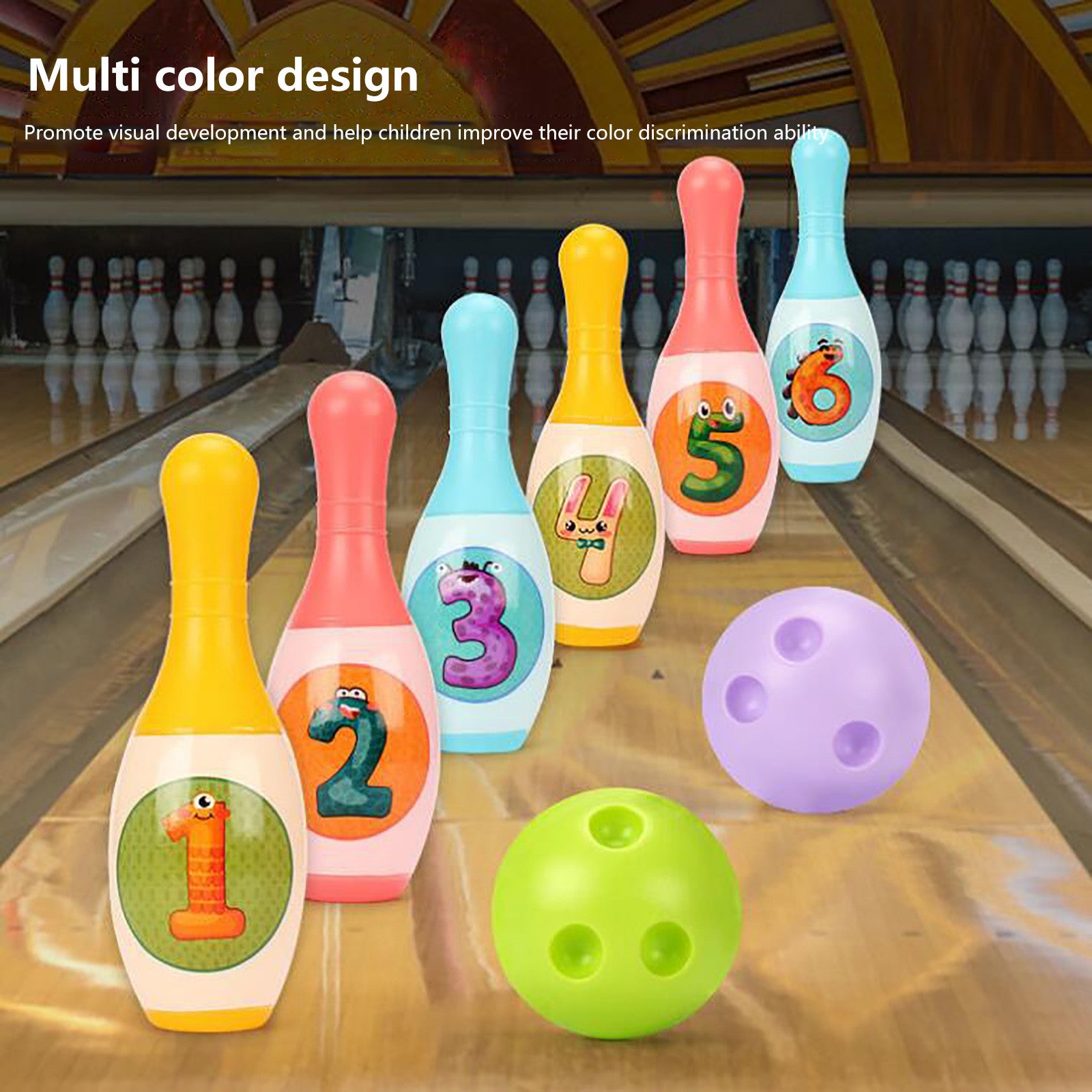 Tatum Girls Set Interactive Game Parent-Child 8-Piece Outdoor Indoor Outdoor Games For Boys Bowling Bowling Toys Sports And Ball Children’s And Education