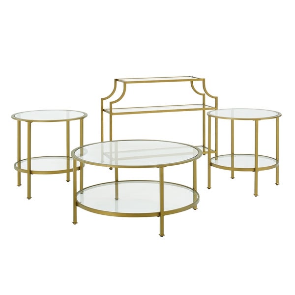 Aimee 4-Piece Set (1 Console， 1 Coffee， 2 Side Tables)