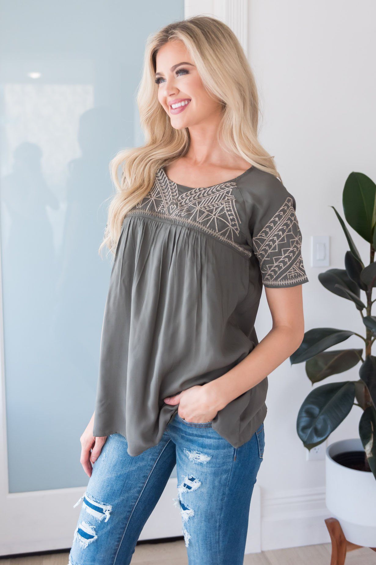 Adoring Love Modest Blouse