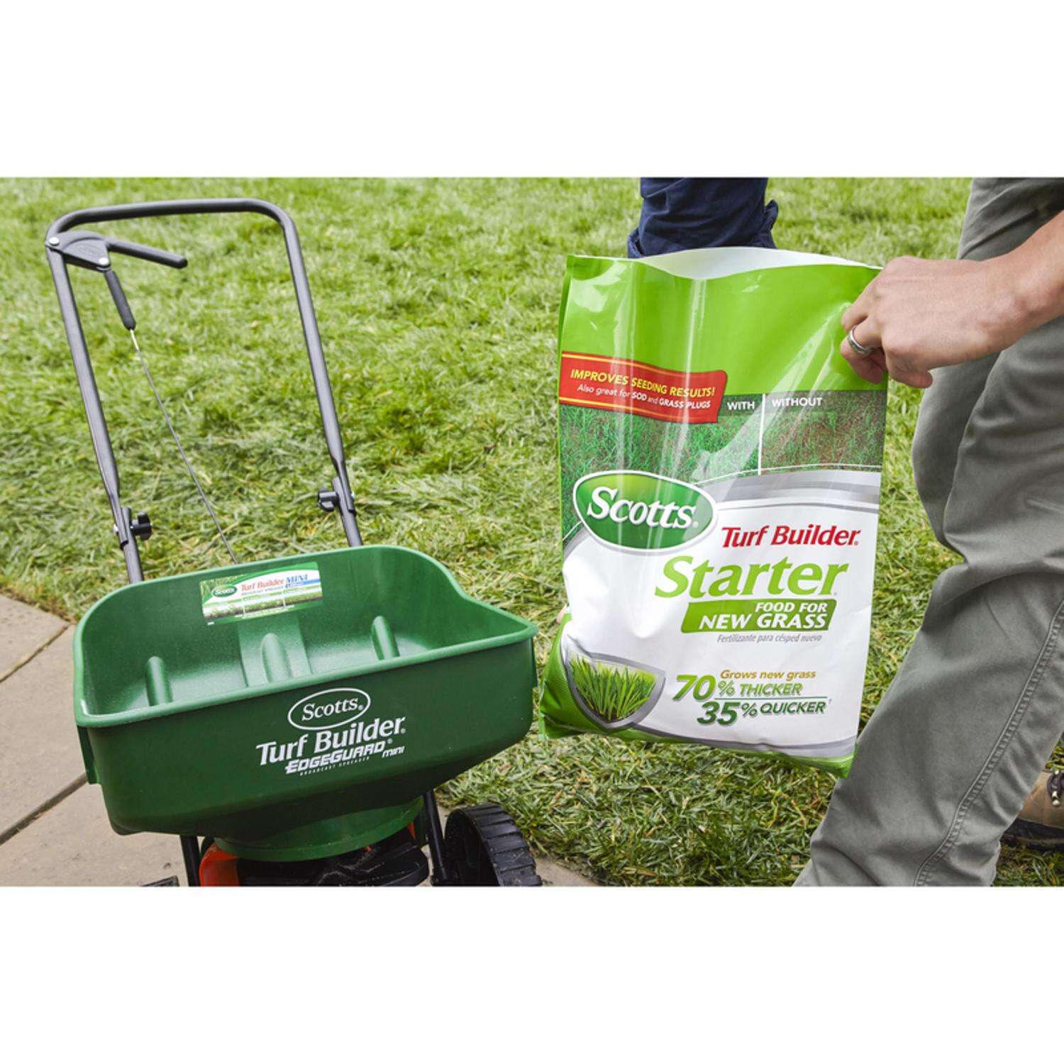 Scotts Turf Builder Lawn Starter Lawn Fertilizer For All Grasses 5000 sq ft